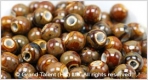 Porcelain Beads - Brown/Yellow