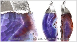 Purple fire agate pendant