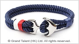 Nautical Anchor Double Rope Bracelet