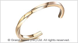 Titanium Stainless Steel Twist Open Bangle