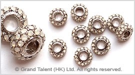 Rhinestone Alloy Spacers