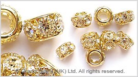 Rhinestone Brass Spacers