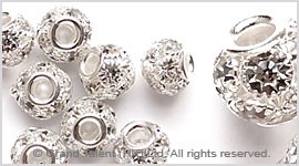 Rhinestone Brass Spacers