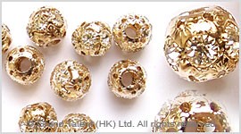 Rhinestone Brass Spacers