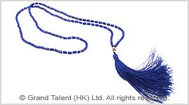 Royal blue Magnesite Tassel Necklace