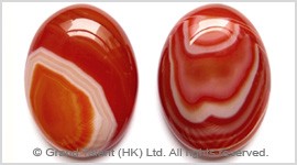 Red Striped Agate Cabochon