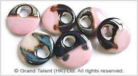 Pink Ceramic Porcelain Donuts