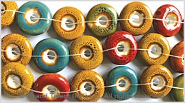 Multi Color Ceramic Porcelain Donuts