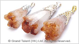 Citrine Druzy Crystal Pendant