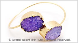 Amethyst Druzy Bangle