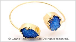 Lapis Druzy Bangle