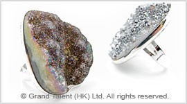 Rainbow Druzy Agate Ring