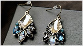 Crystal Abalone Hook Earrings