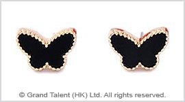 Black Butterfly Stud Earrings