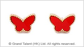 Red Butterfly Stud Earrings