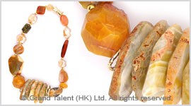 Multi Orange Agate Necklace