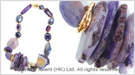 Multi Purple Agate Necklace