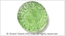 Glass Carved Coin