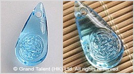 Glass Carved Teardrop