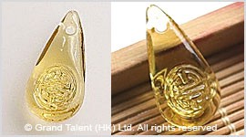 Glass Carved Teardrop