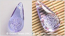 Glass Carved Teardrop