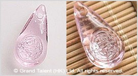 Glass Carved Teardrop