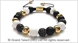 Howlite & Matte Onyx Bracelet