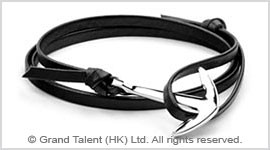 Leather Anchor Bracelet