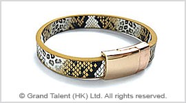 PU Snakeskin Leather Bracelet