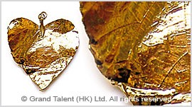 Real Cordate Leaf Pendant