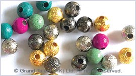 Sandblast Brass Spacer Beads
