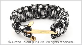 Black & White Paracord Survival Bracelet