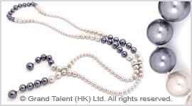 Multi Silver Gray Shell Pearl Necklace
