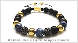 Sodalite & Matte Onyx Bracelet