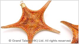Natural Orange Starfish Pendant