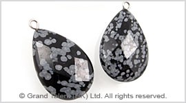 Snowflake Obsidian Pendant