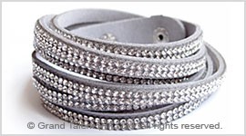 Crystal Rhinestones & Velvet Bracelet