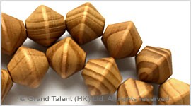 Natural Striped Wood Bead