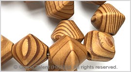 Natural Striped Wood Bead