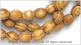 Natural Striped Wood Bead