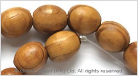 Natural Striped Wood Bead