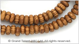 Natural Striped Wood Bead