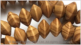 Natural Striped Wood Bead