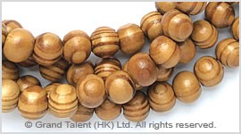 Natural Striped Wood Bead