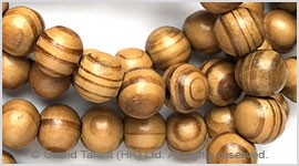 Natural Striped Wood Bead