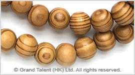 Natural Striped Wood Bead