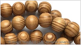 Natural Striped Wood Bead