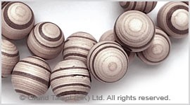 Natural Striped Wood Bead