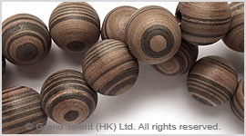 Natural Striped Wood Bead