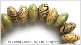 Natural Striped Wood Bead